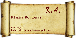 Klein Adrienn névjegykártya